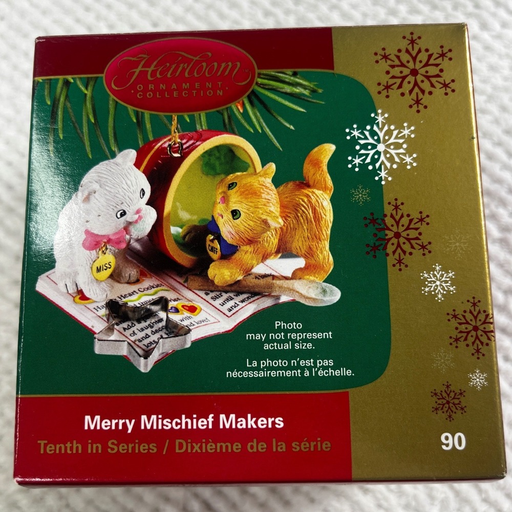 Carlton Cards Heirloom Ornament 2005 Merry Mischief Makers Kittens 10th Series